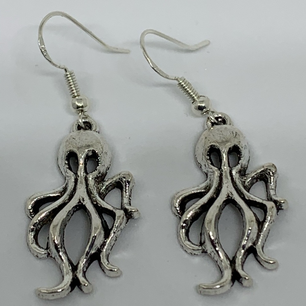 Alloy Octopus & 925 Sterling Silver Hook …